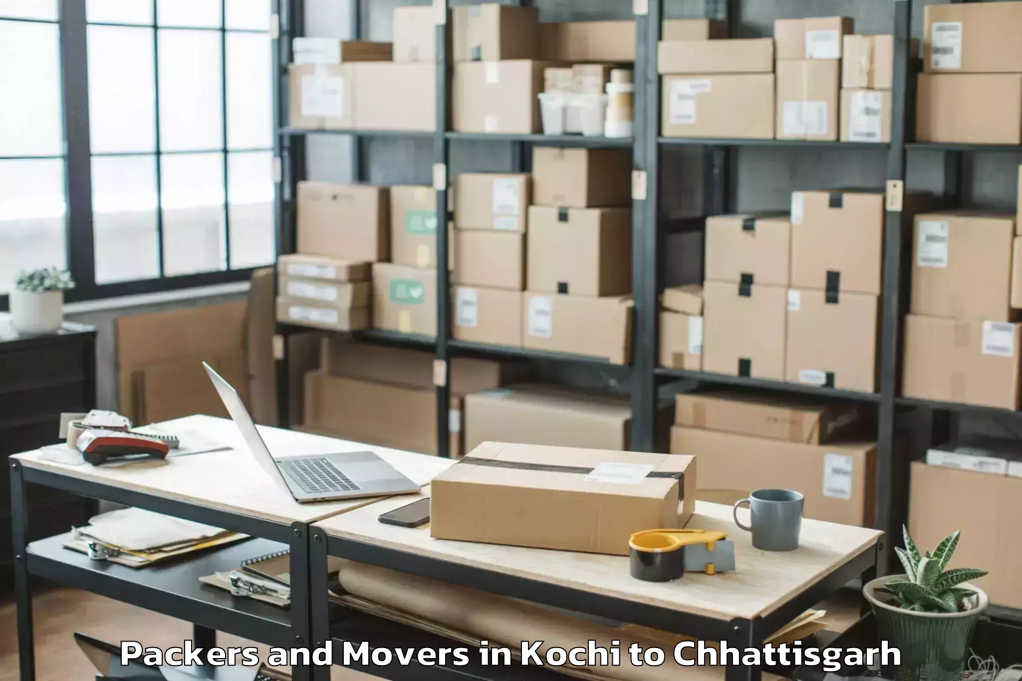 Trusted Kochi to Raigarh Chhattisgarh Packers And Movers